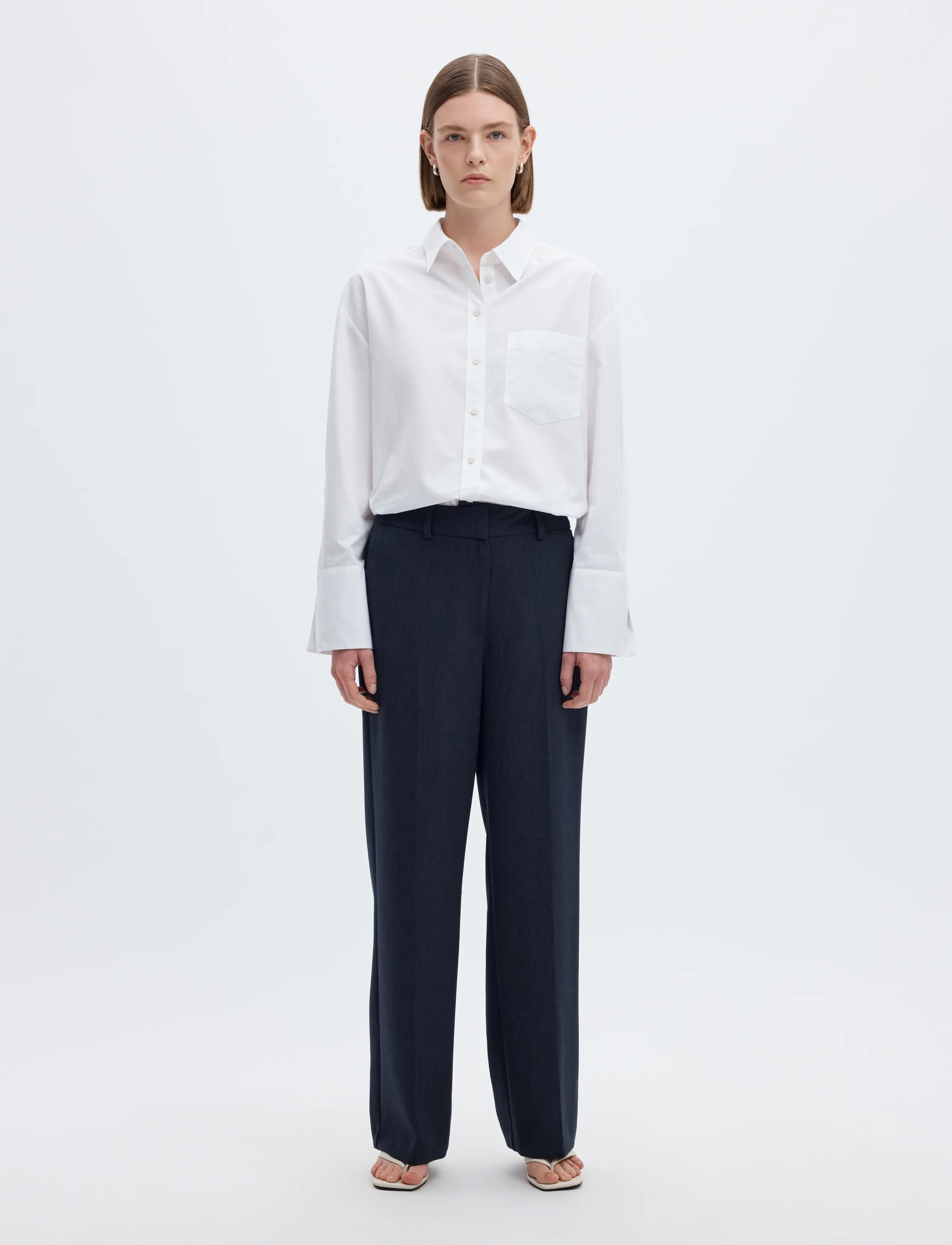 SELECTED Slwrita Mw Wide Pant Dark Sap Mel Noos leggings dam – bild 3