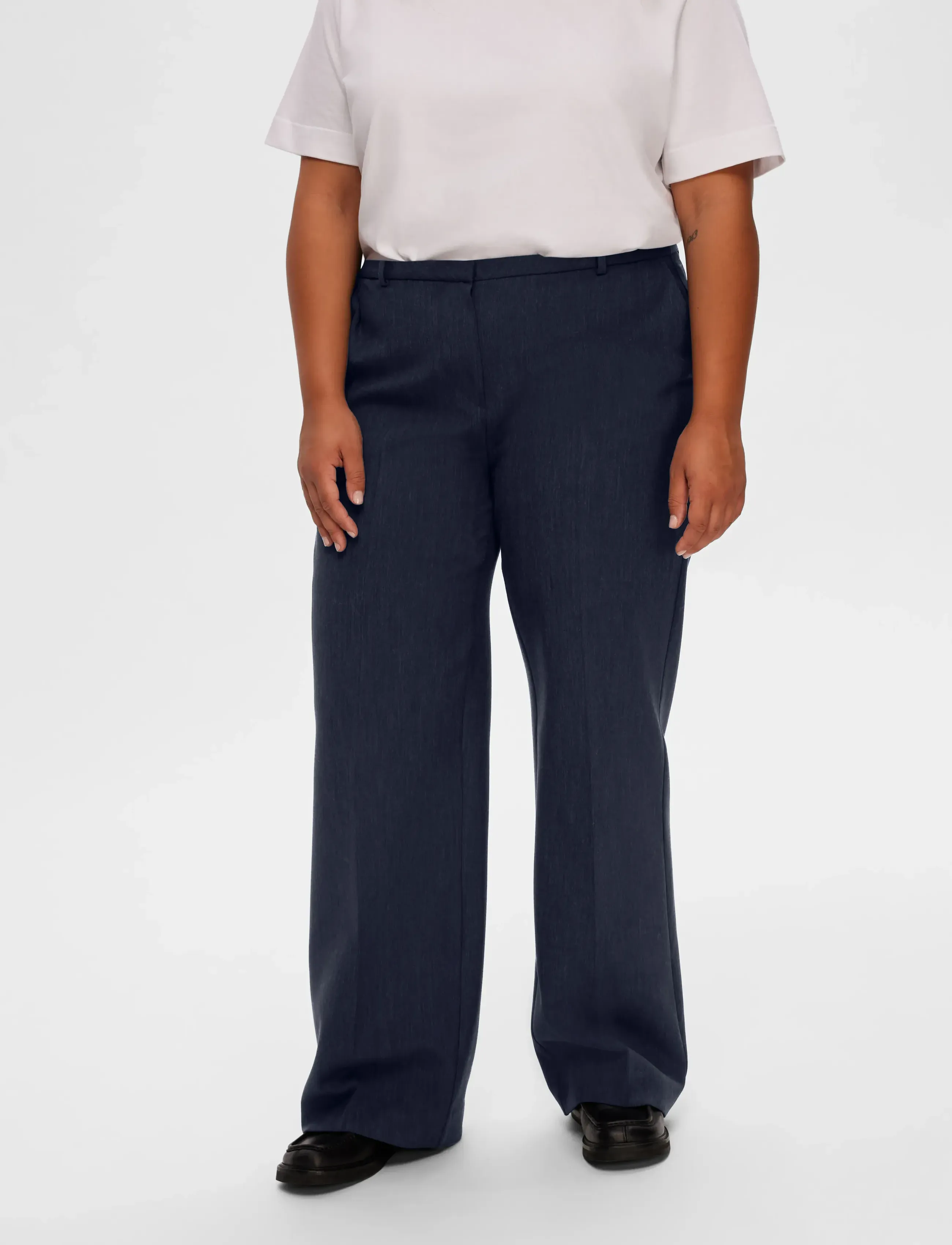 SELECTED Slwrita Mw Wide Pant Dark Sap Mel Noos leggings dam – bild 7