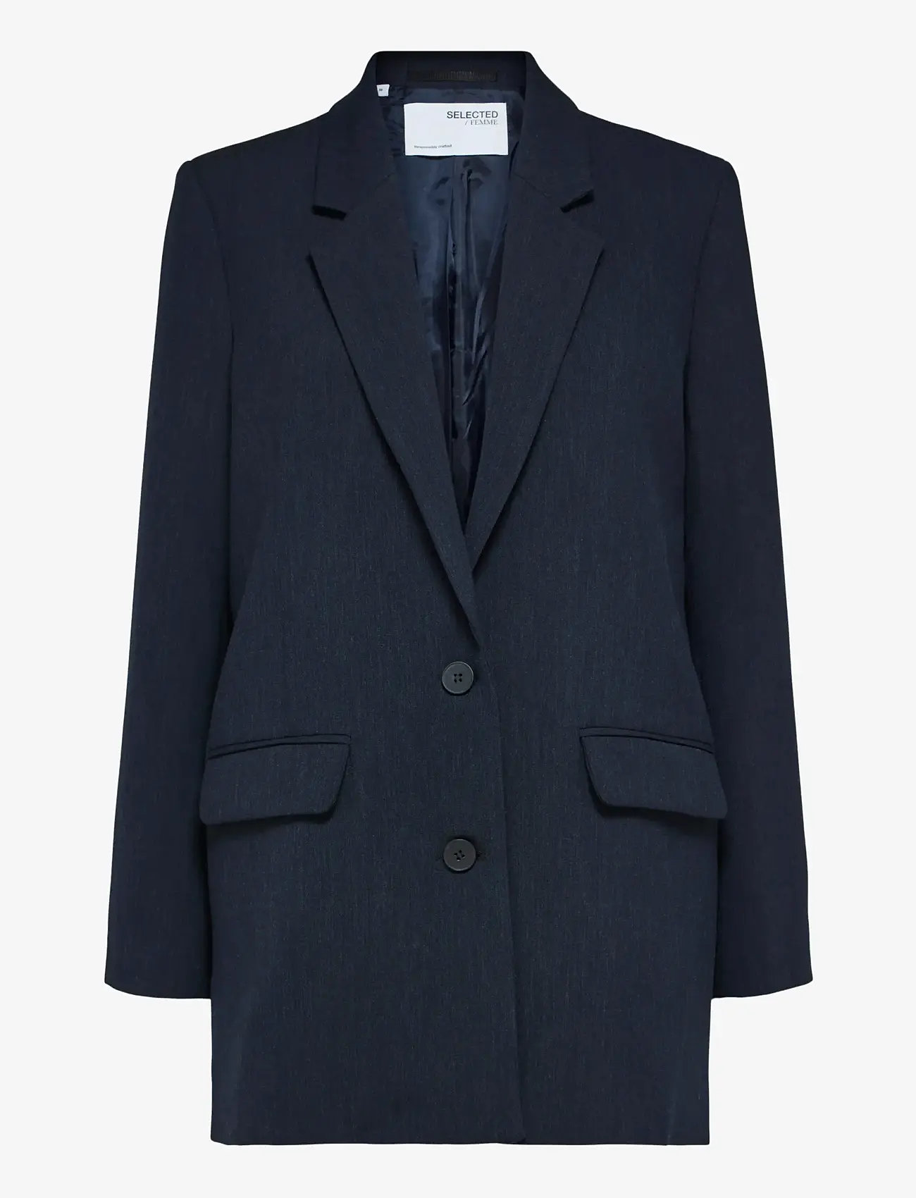 Selected - SLFRITA LS RELAXED BLAZER D SAP MEL NOOS - einreihige blazer - dark sapphire - 1