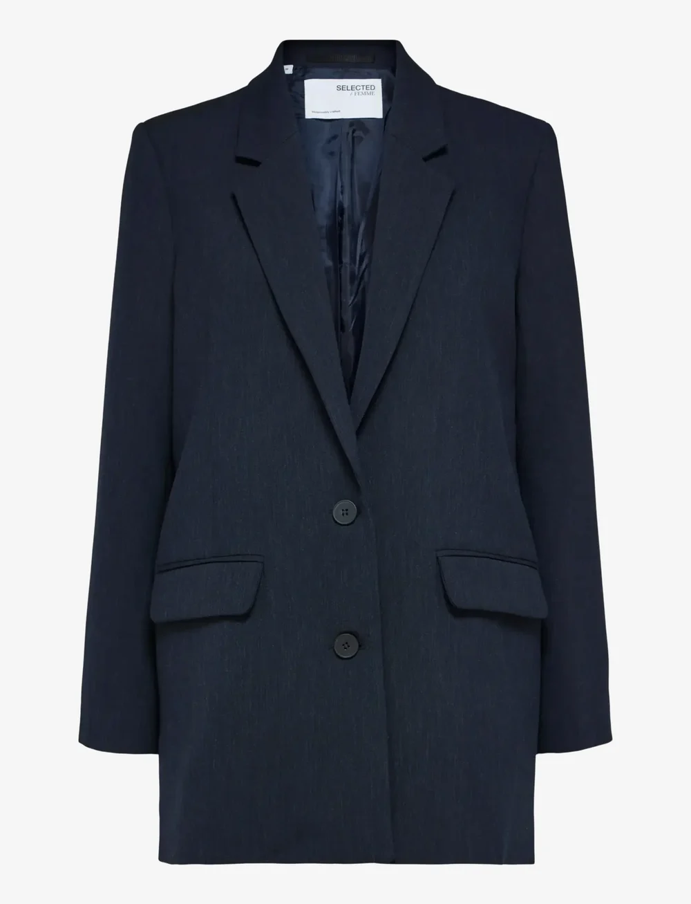 Selected - SLFRITA LS BLAZER DARK SAP MEL - enkeltradede blazere - dark sapphire - 1