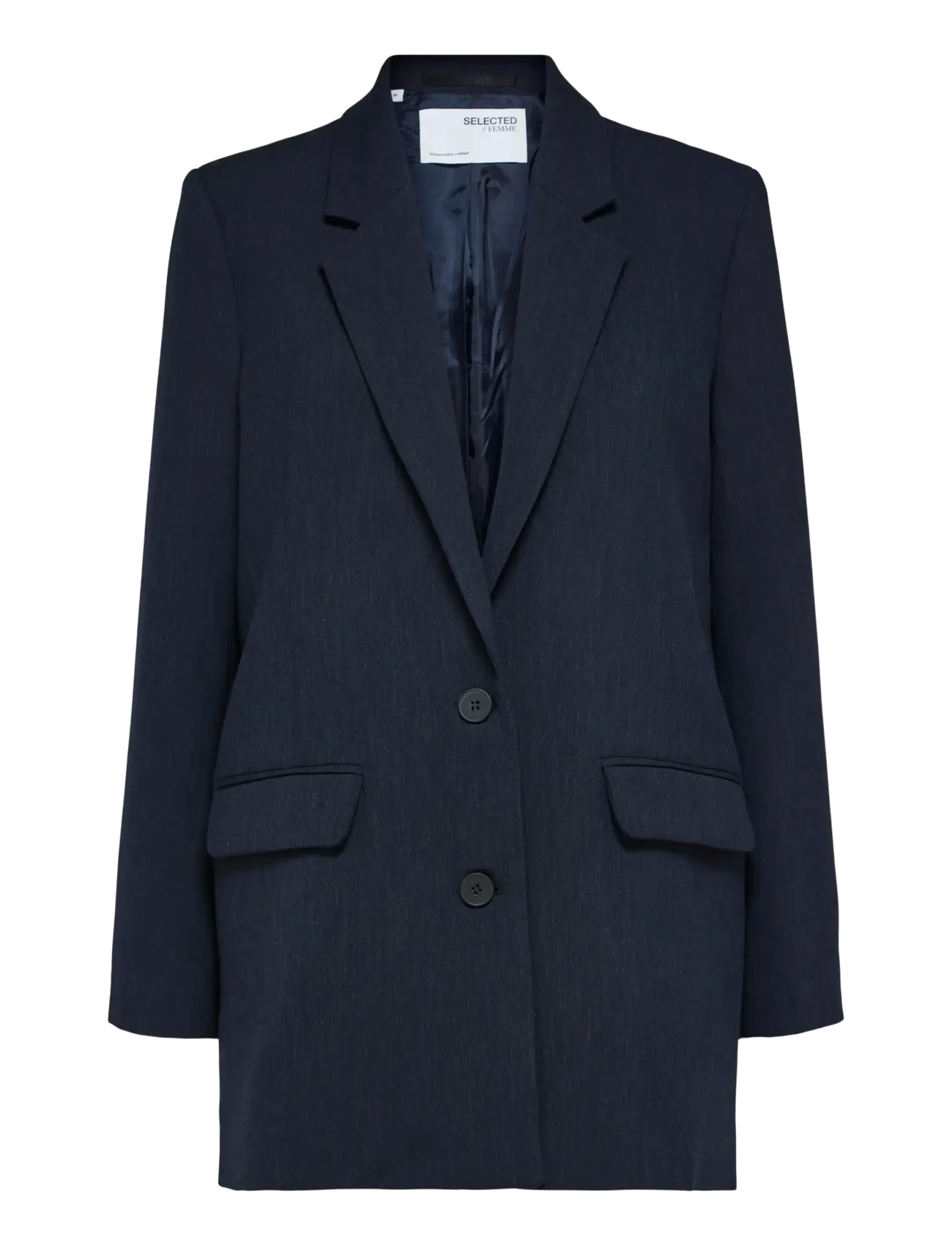 Selected SLWRITA LS RELAXED BLAZER D SAP MEL NOOS - Blazere - DARK SAPPHIRE / navy