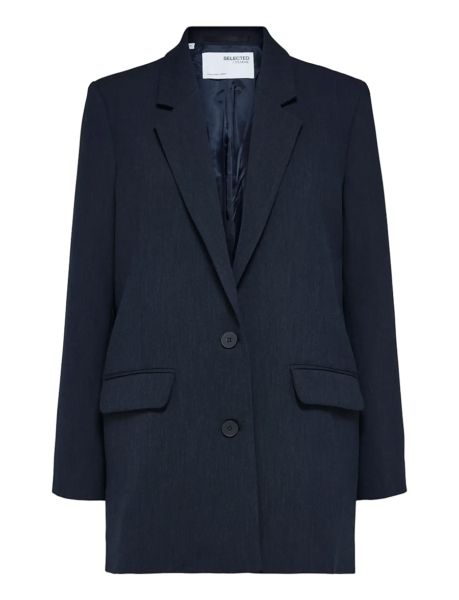 Selected - SLFRITA LS BLAZER DARK SAP MEL - Üherealised pintsakud - dark sapphire - 1
