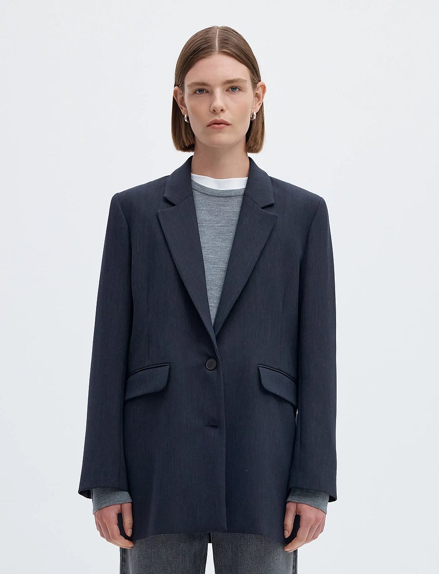 Selected - SLWRITA LS RELAXED BLAZER D SAP MEL NOOS - einreihige blazer - dark sapphire - 0
