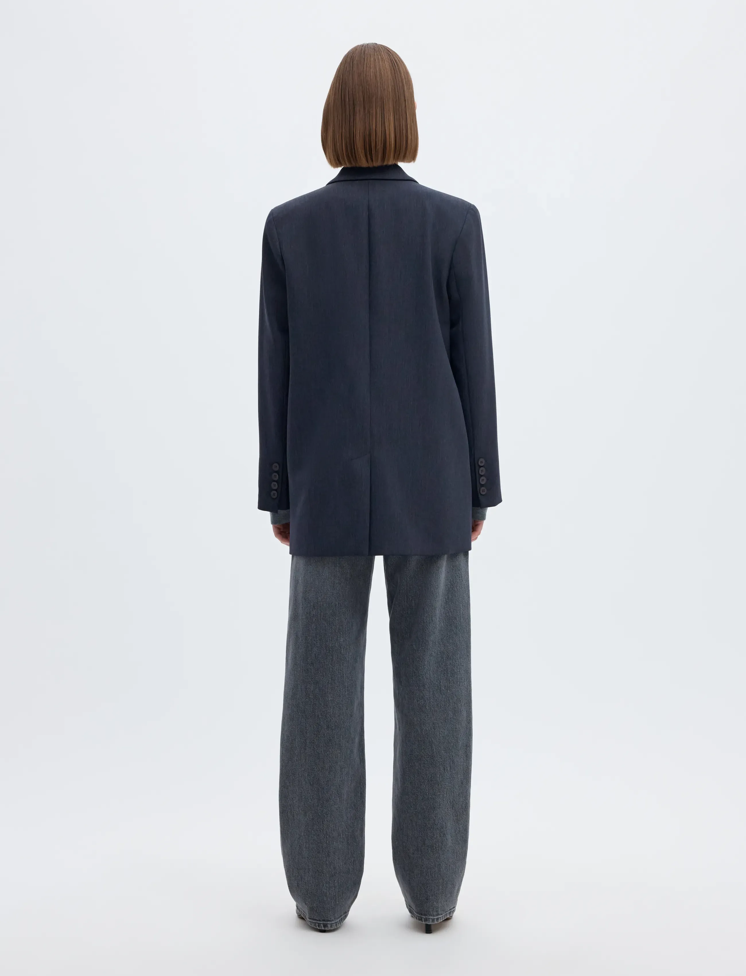 Selected - SLWRITA LS RELAXED BLAZER D SAP MEL NOOS - einreihige blazer - dark sapphire - 3