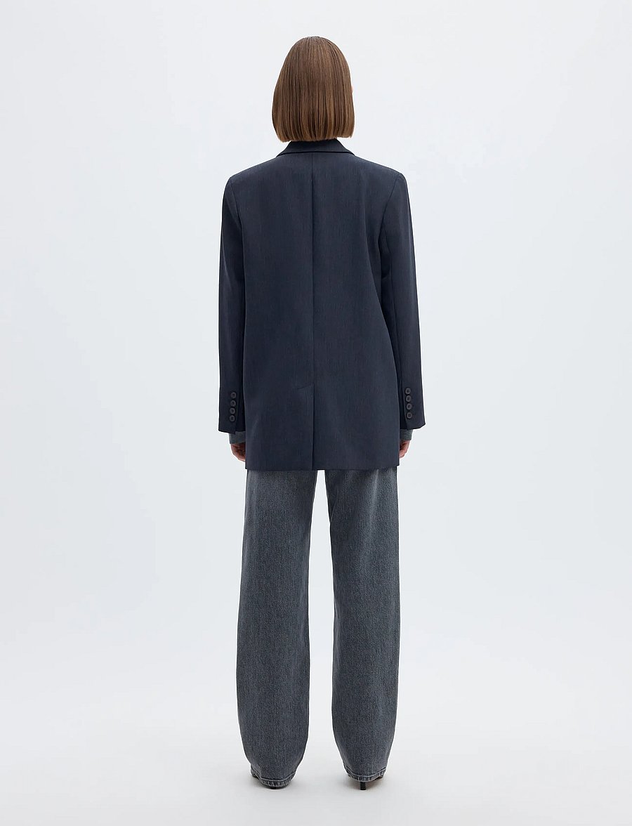 Selected - SLWRITA LS RELAXED BLAZER D SAP MEL NOOS - einreihige blazer - dark sapphire - 3
