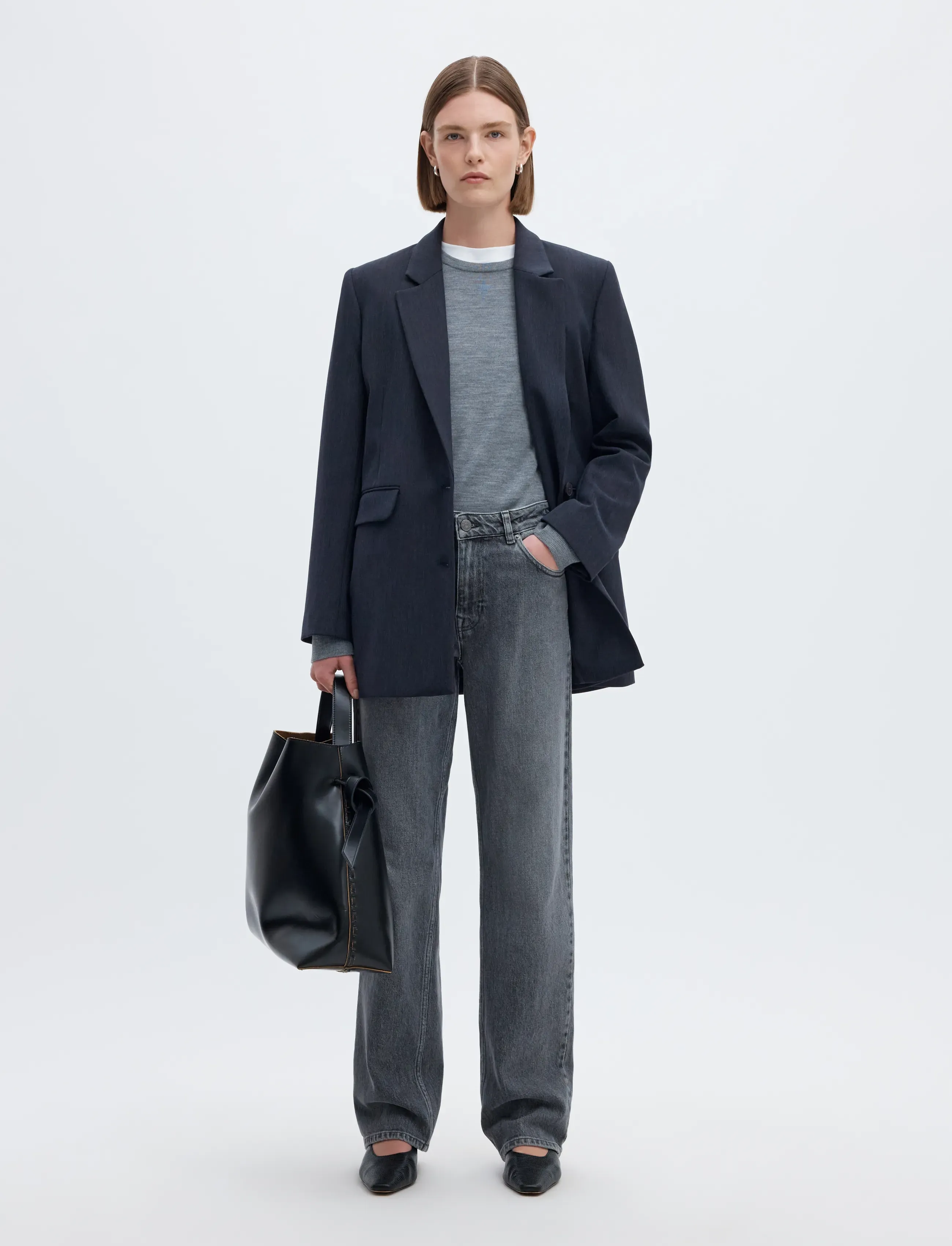 SELECTED Slwrita Ls Relaxed Blazer D Sap Mel Noos dam – bild 5