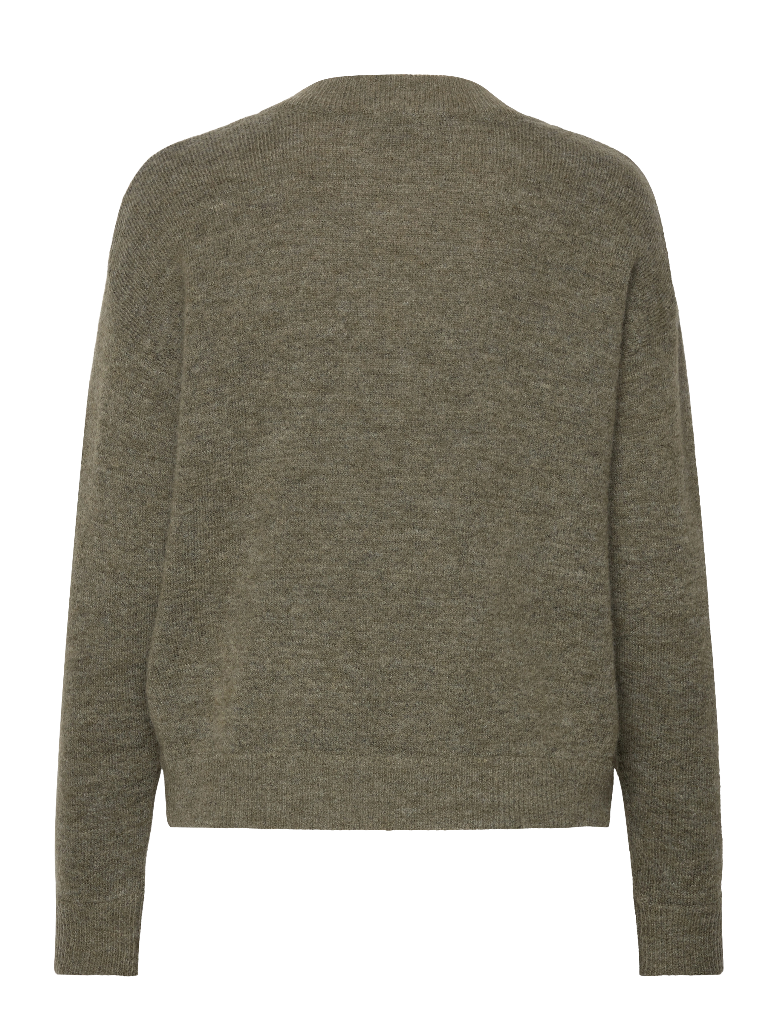 Selected - SLFMALINE LS KNIT V-NECK NOOS - dusky green - 2