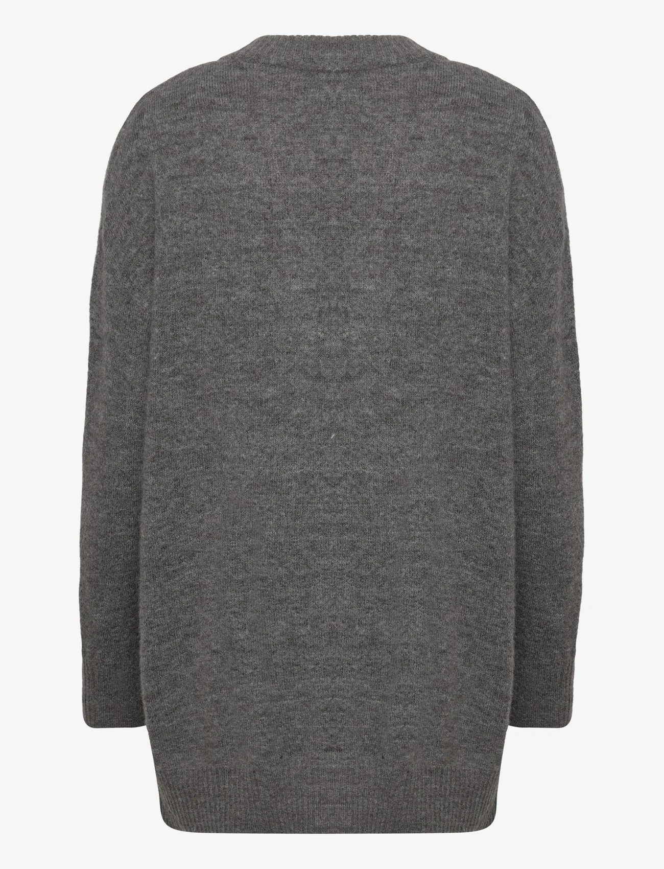 Selected Femme - SLFMALINE LS KNIT LONG CARDIGAN NOOS - cardigans - medium grey melange - 1
