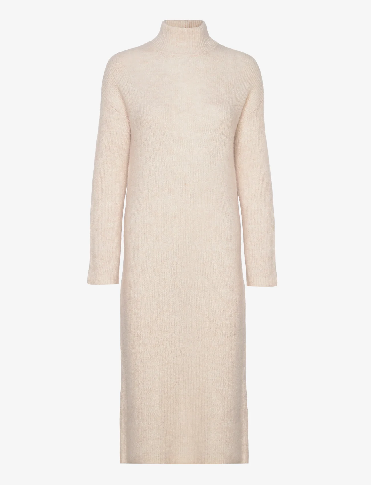 Selected Femme - SLFMALINE LS KNIT DRESS HIGH NECK NOOS - gebreide jurken - birch - 0