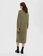 Selected Femme - SLFMALINE LS KNIT DRESS HIGH NECK NOOS - neulemekot - dusky green - 3