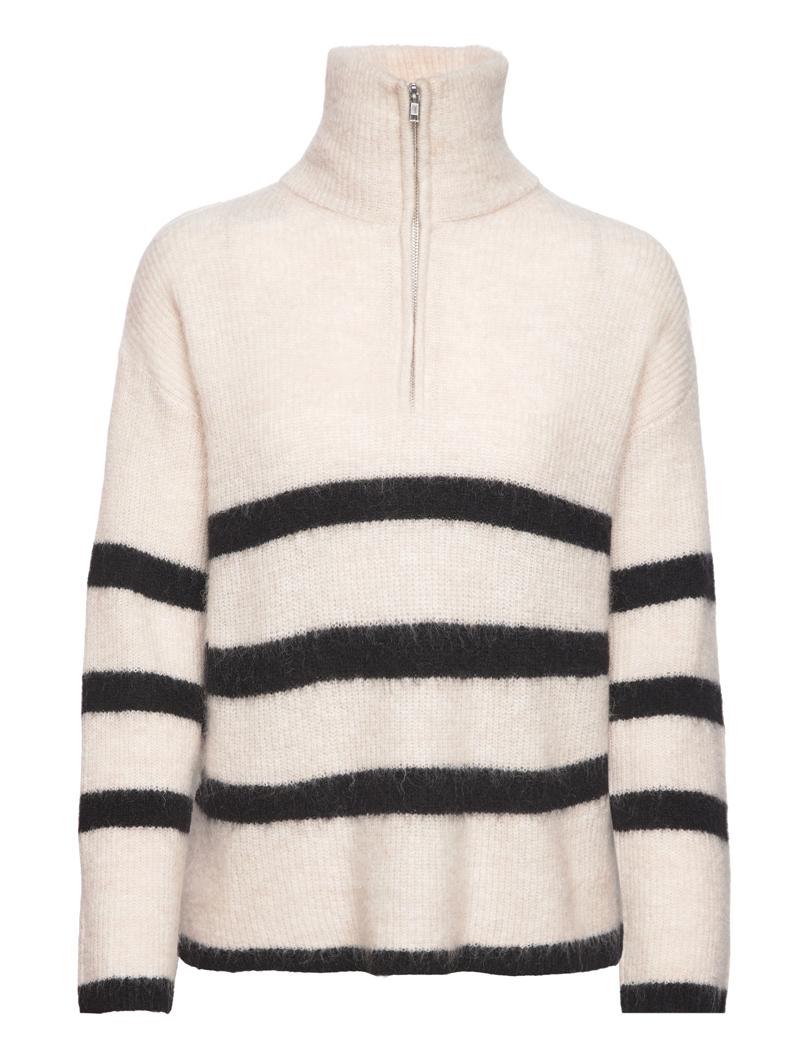 Selected - SLFMALINE LS KNIT HALF ZIP NOOS - birch - 3