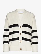 SLFBLOOMIE LS KNIT V-NECK CARDIGAN NOOS - SNOW WHITE