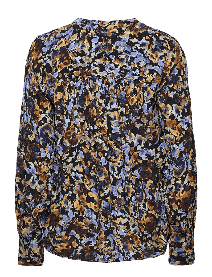 Selected - SLFIRENE LS AOP TOP NOOS - langärmlige blusen - black - 2