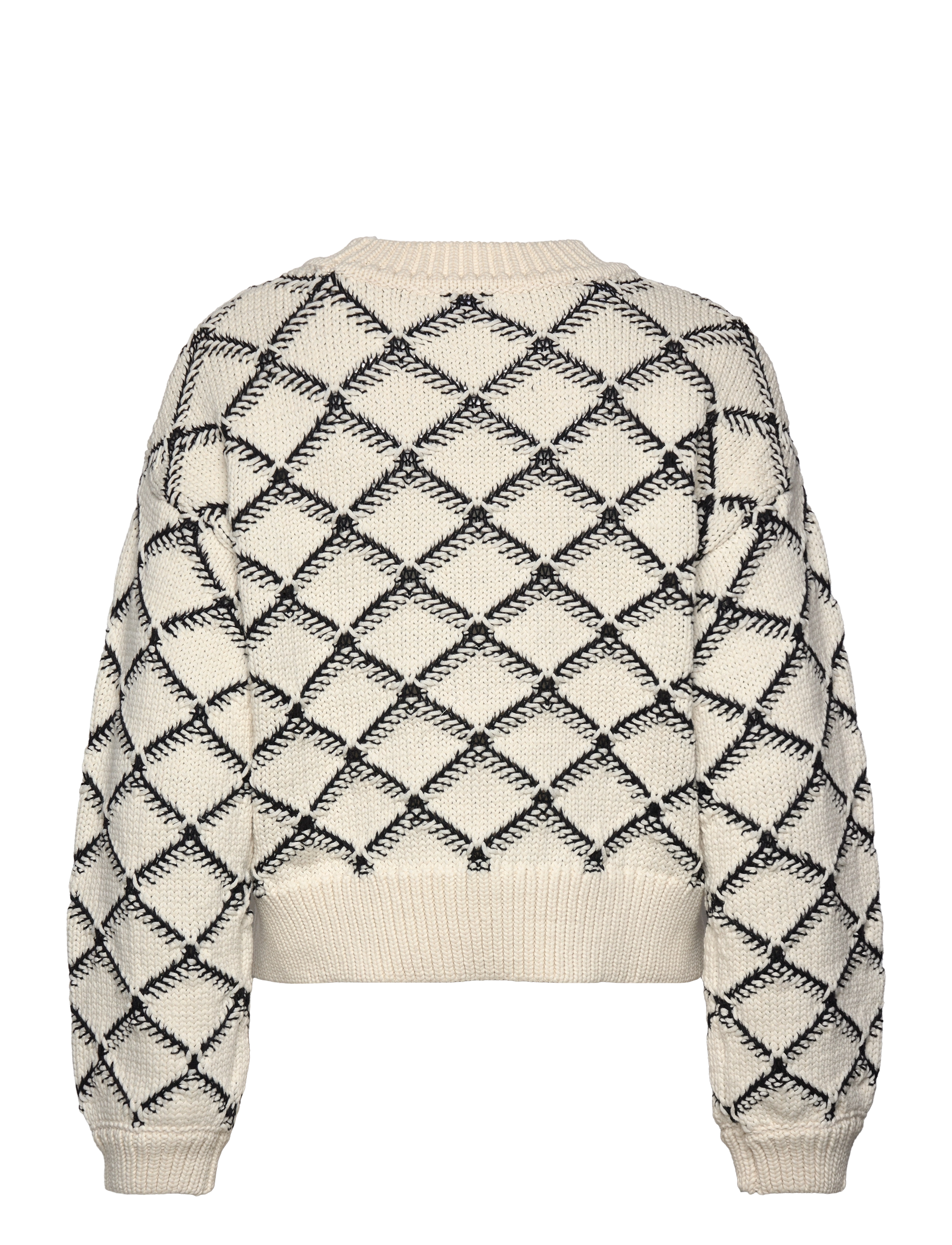 Selected - SLFOLIVIA LS CROPPED KNIT O-NECK - trøjer - birch - 2