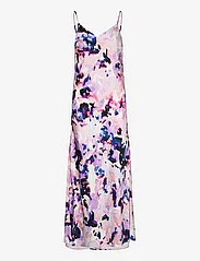 Selected Femme - SLFTHEA ANKLE AOP SATIN STRAP DRESS B - slip in -mekot - moonlite mauve - 0