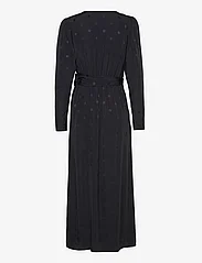 Selected Femme - SLFLUDWIKA LS ANKLE SATIN DRESS B - sukienki kopertowe - black - 1