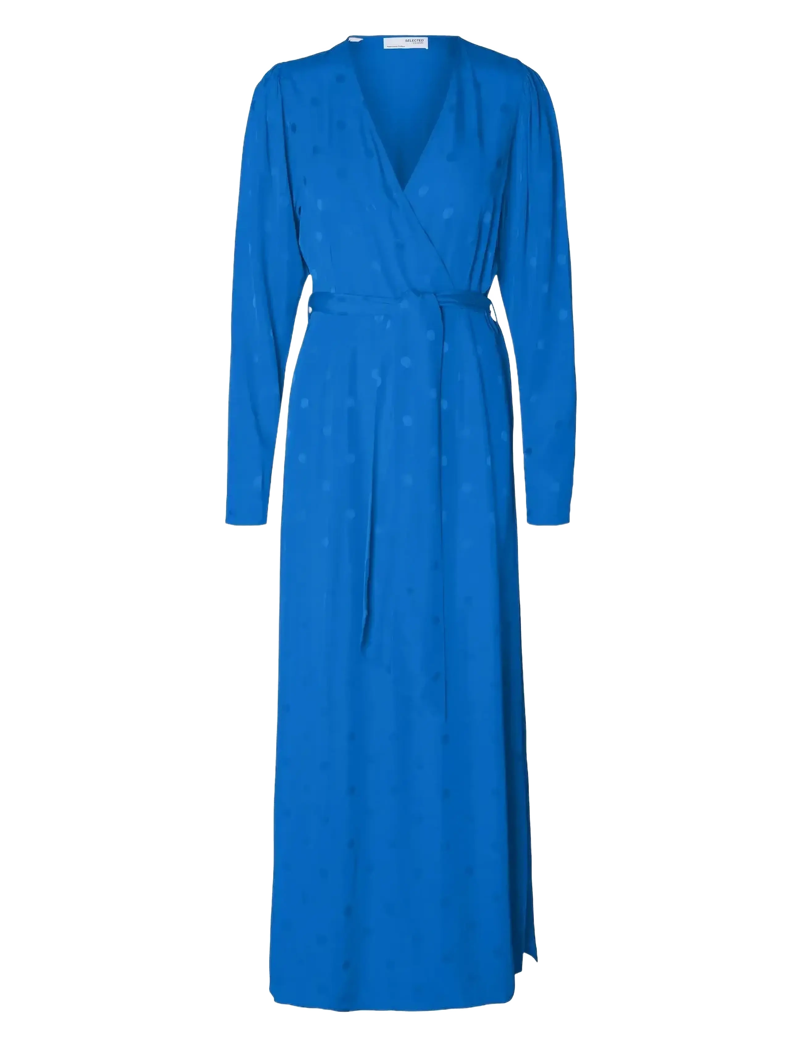 Selected SLFLUDWIKA LS ANKLE SATIN DRESS B - Maxiklänningar - NEBULAS BLUE / blue