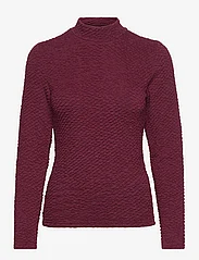 Selected Femme - SLFGINNY LS HIGH NECK TOP NOOS - t-shirts & tops - windsor wine - 0
