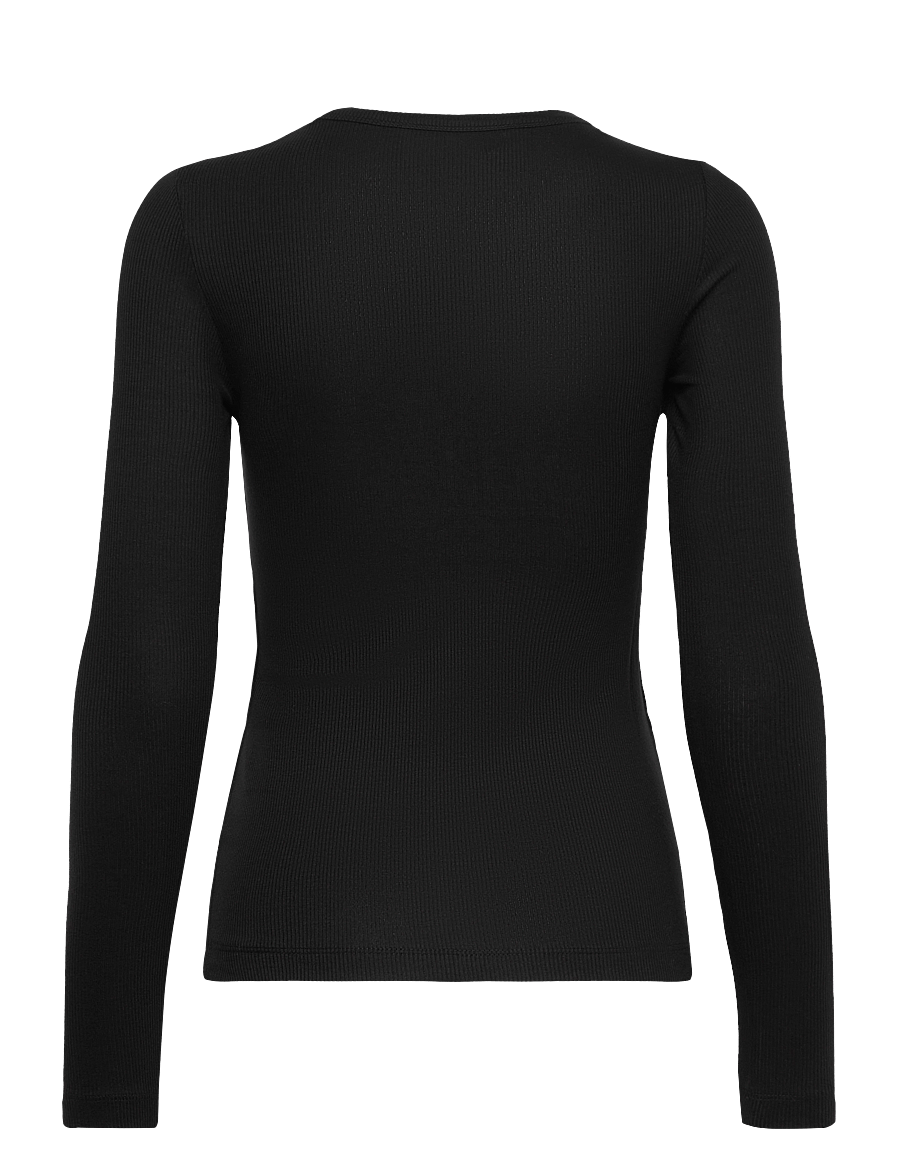 Selected - SLFDIANNA LS O-NECK TOP NOOS - pikkade varrukatega topid - black - 2