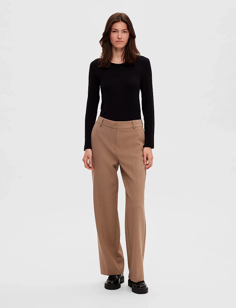 Selected - SLFDIANNA LS O-NECK TOP NOOS - pikkade varrukatega alussärgid - black - 0