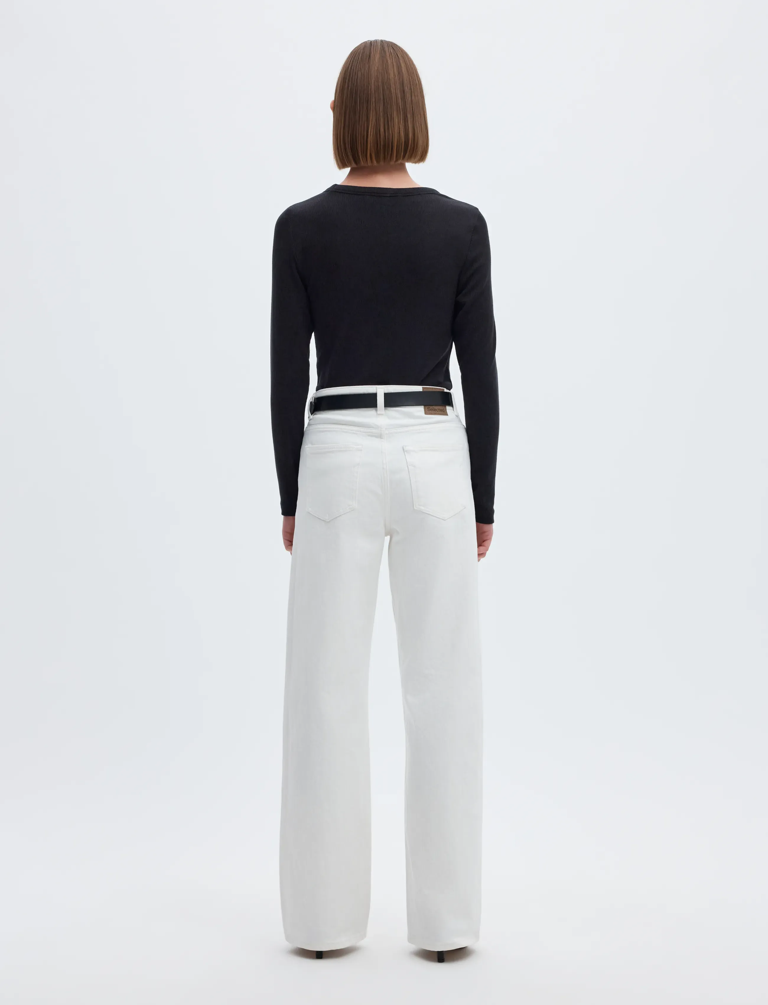 Selected - SLFDIANNA LS O-NECK TOP NOOS - pikkade varrukatega topid - black - 3