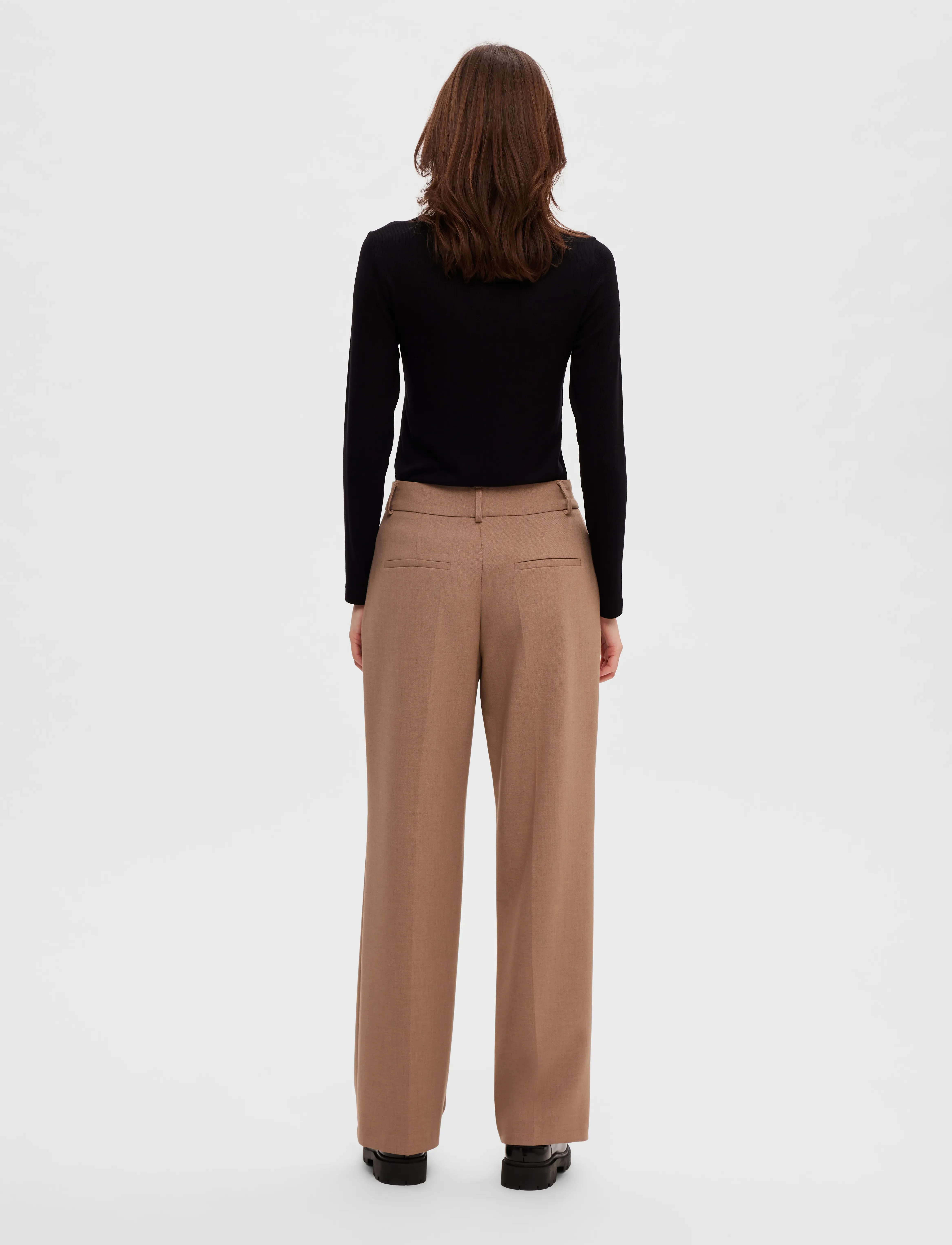 Selected - SLFDIANNA LS O-NECK TOP NOOS - langärmlige tops - black - 3