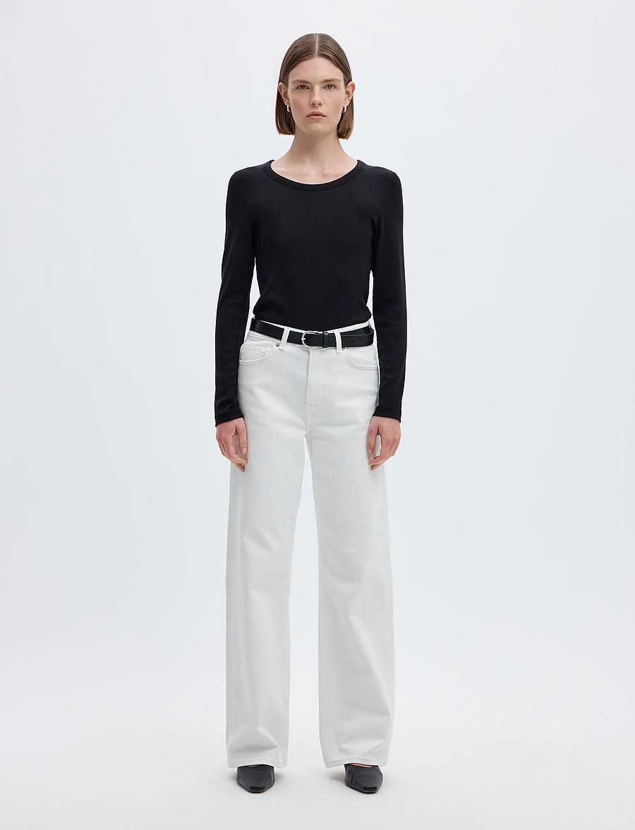 Selected - SLFDIANNA LS O-NECK TOP NOOS - pikkade varrukatega topid - black - 4