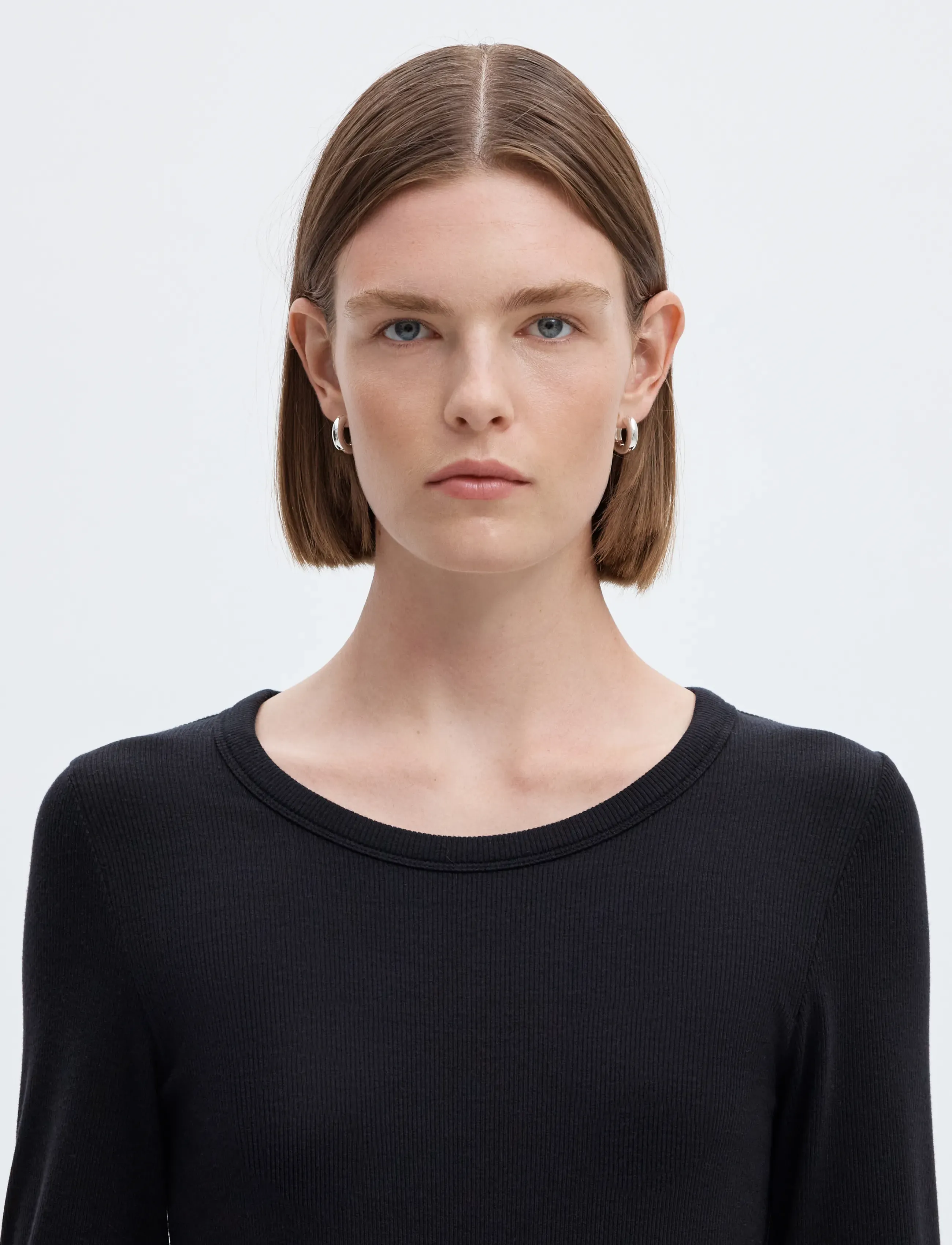 Selected - SLFDIANNA LS O-NECK TOP NOOS - pikkade varrukatega topid - black - 5