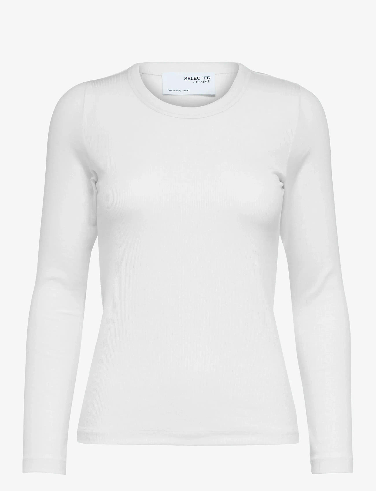 Selected - SLFDIANNA LS O-NECK TOP NOOS - langærmede toppe - bright white - 1