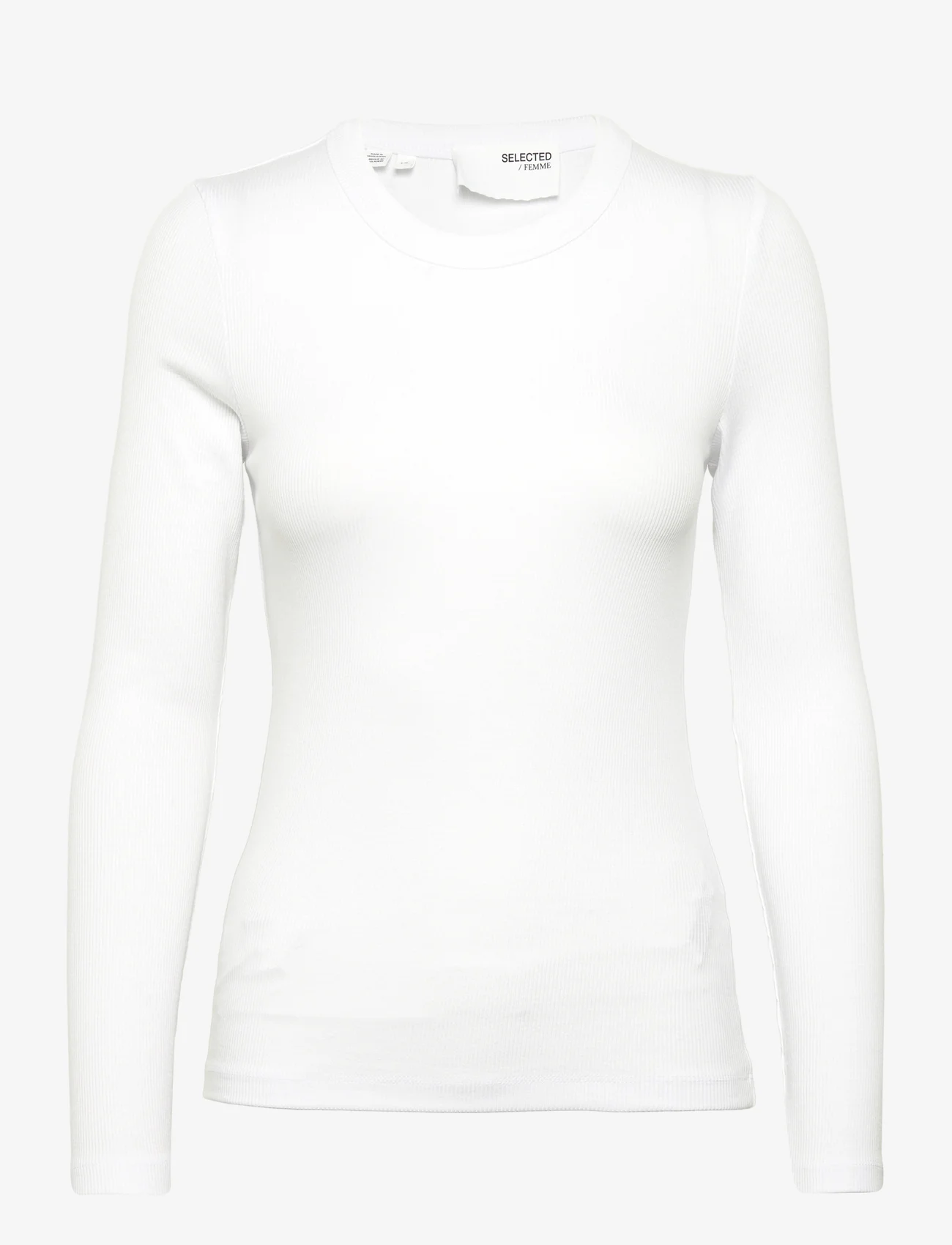 Selected Femme - SLFDIANNA LS O-NECK TOP NOOS - lägsta priserna - bright white - 0