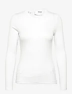 SLFDIANNA LS O-NECK TOP NOOS - BRIGHT WHITE