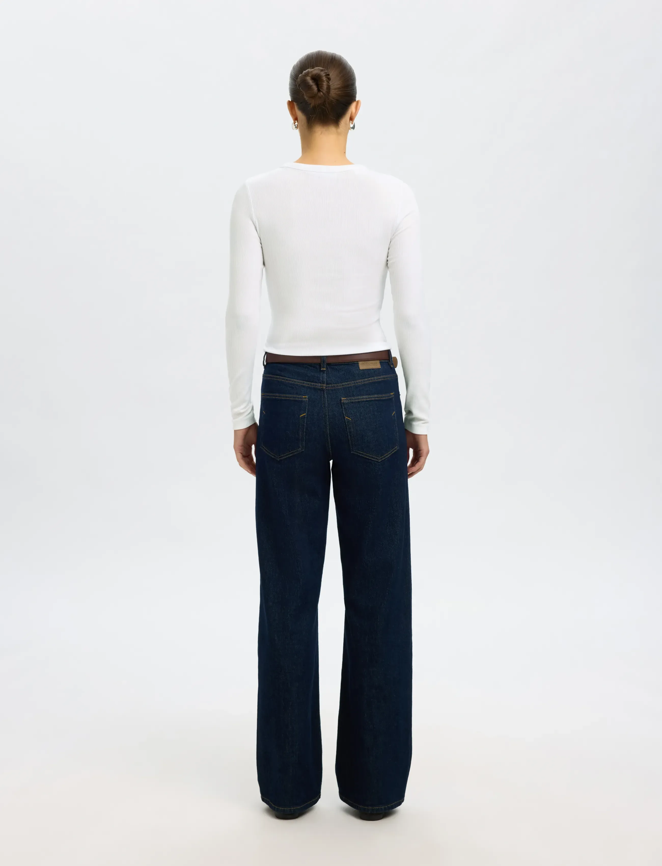 Selected - SLFDIANNA LS O-NECK TOP NOOS - langærmede toppe - bright white - 3