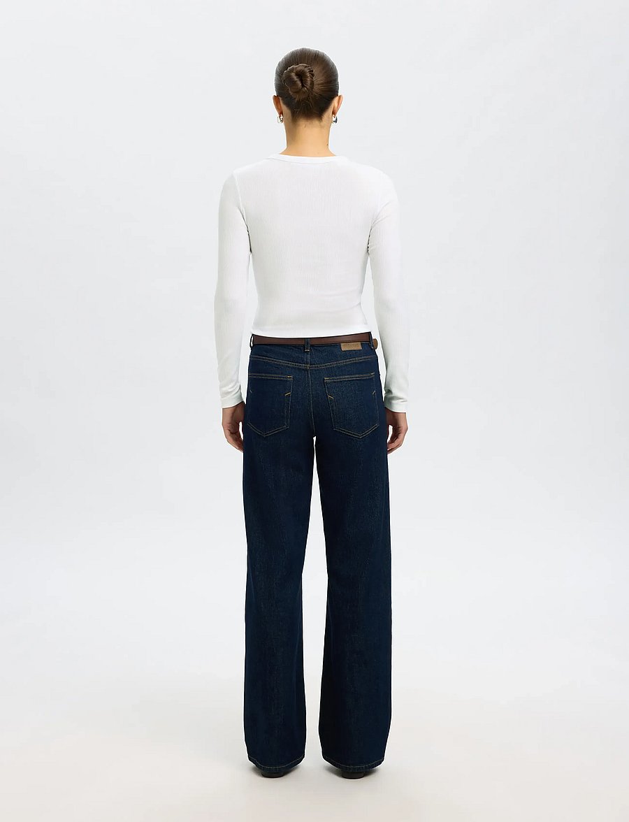 Selected - SLFDIANNA LS O-NECK TOP NOOS - langærmede toppe - bright white - 3