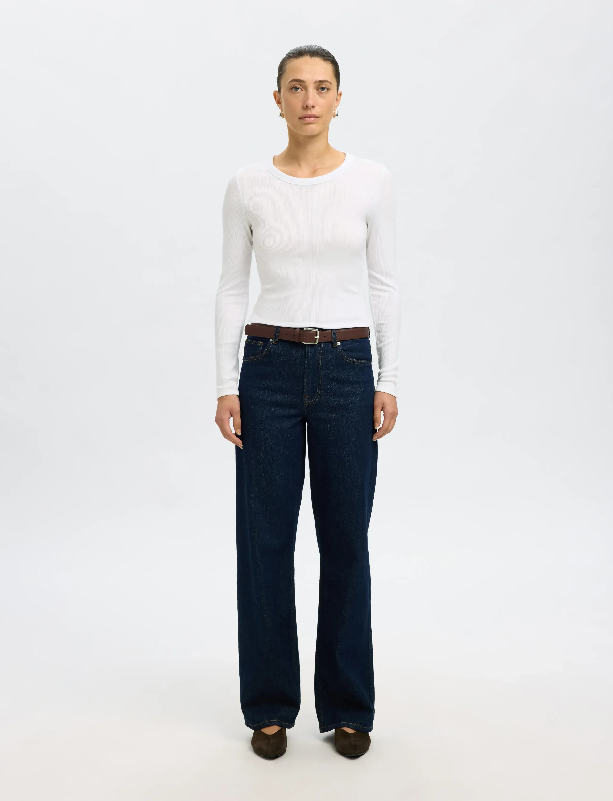 Selected - SLFDIANNA LS O-NECK TOP NOOS - langærmede toppe - bright white - 4