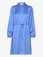SLFTHEA LS SHORT DRESS B - NEBULAS BLUE