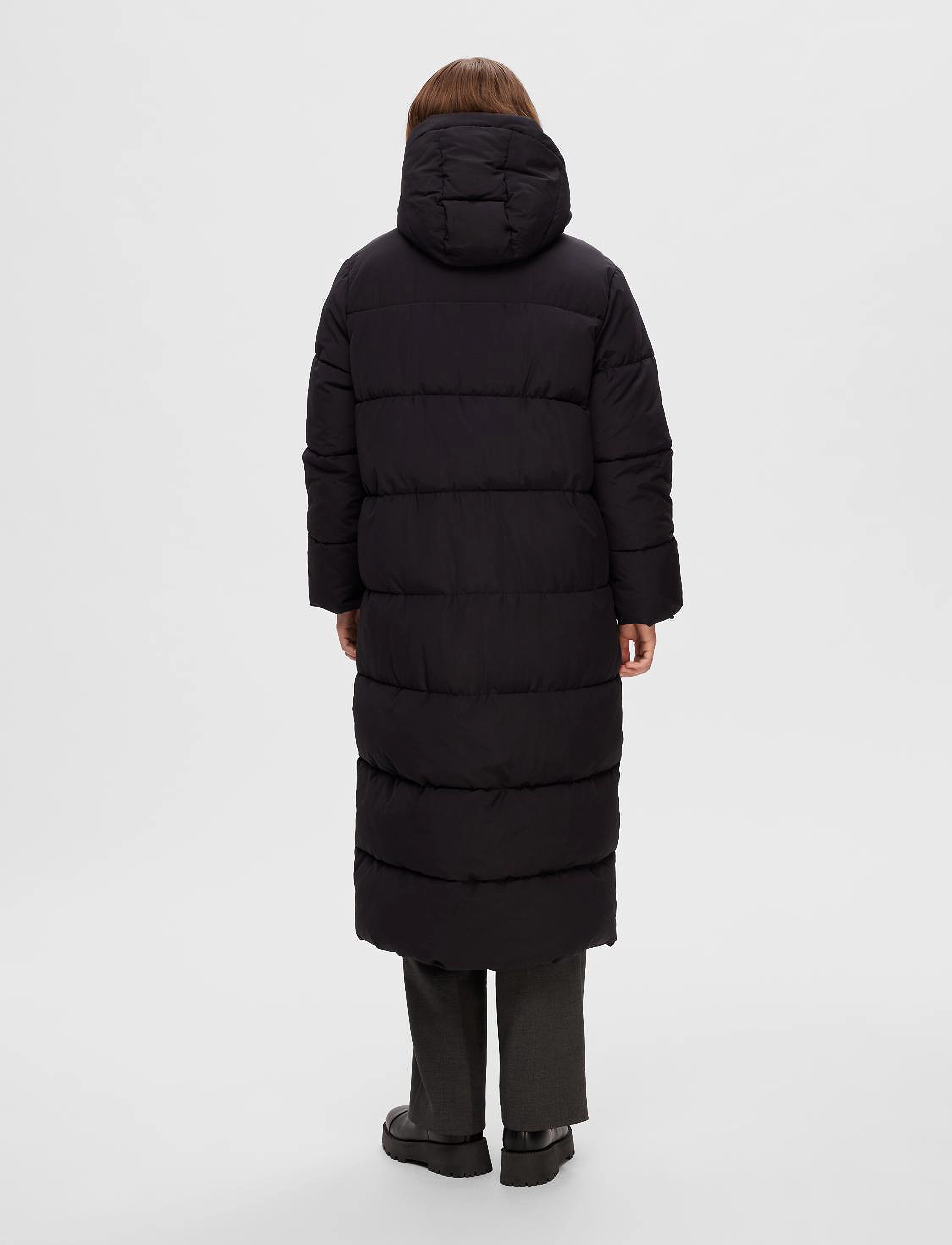 Selected - SLFJANINA LONG PUFFER COAT - black - 2