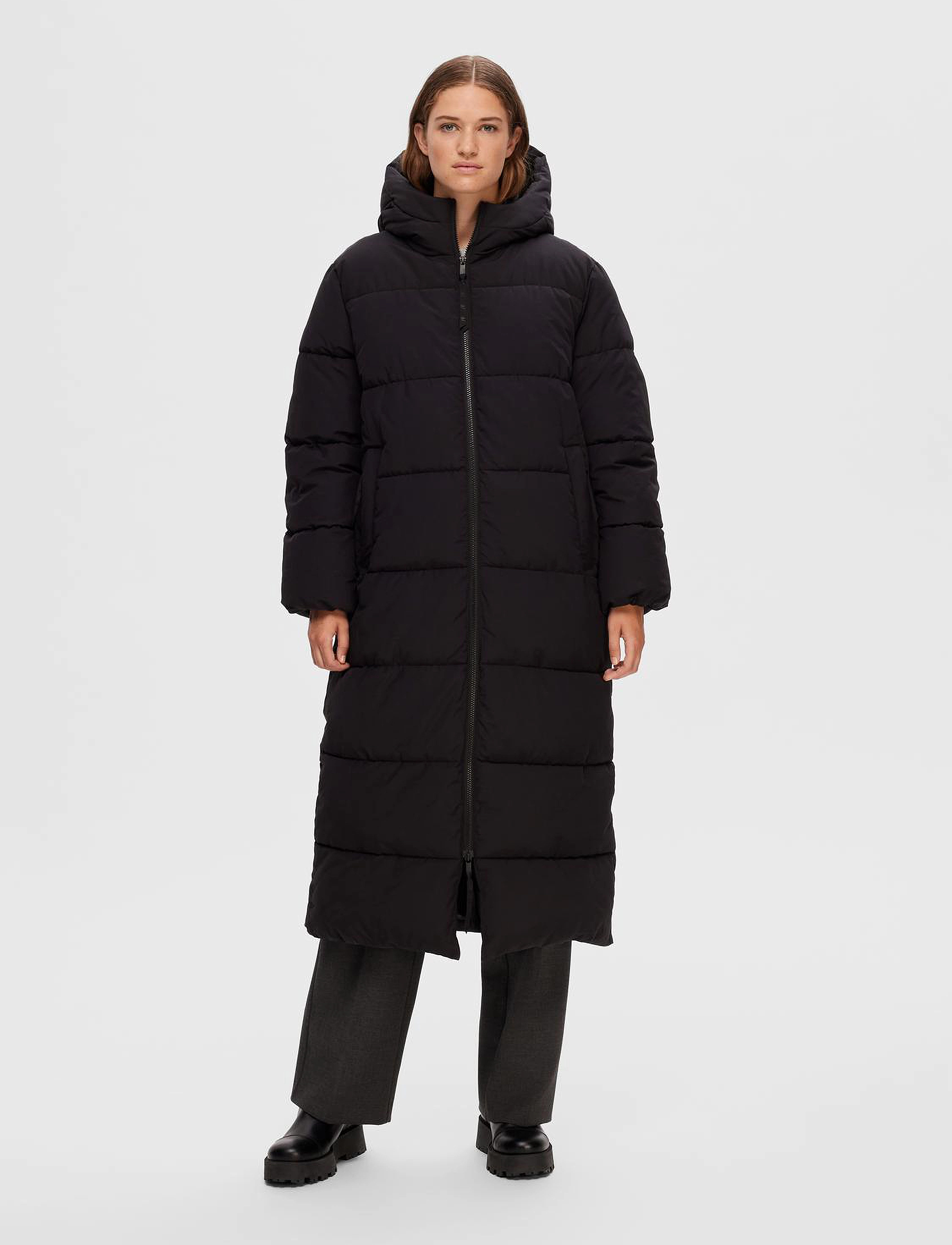 Selected - SLFJANINA LONG PUFFER COAT - black - 3