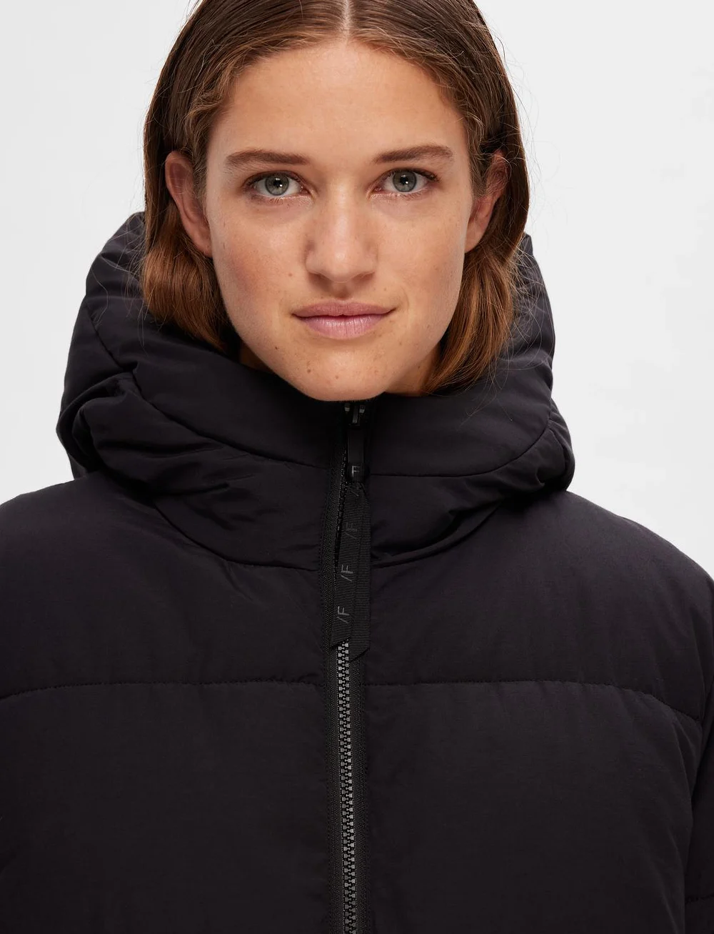 Selected - SLFJANINA LONG PUFFER COAT - dunkappor - black - 5