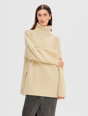 Selected Femme - SLFMARY LS LONG KNIT ROLL NECK - džemperi ar augstu apkakli - birch - 7