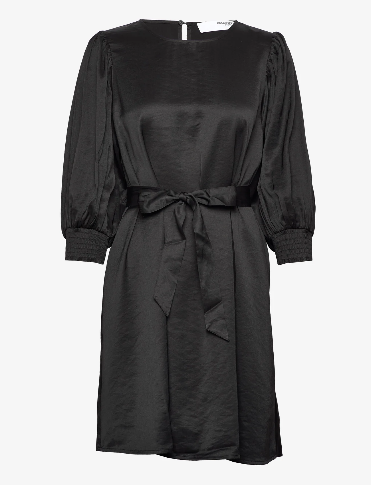 Selected Femme - SLFREYA 3/4 SHORT DRESS B - festmode zu outlet-preisen - black - 0