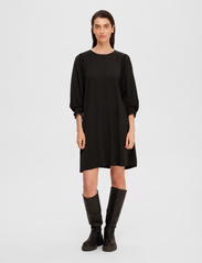 Selected Femme - SLFREYA 3/4 SHORT DRESS B - peoriided outlet-hindadega - black - 4