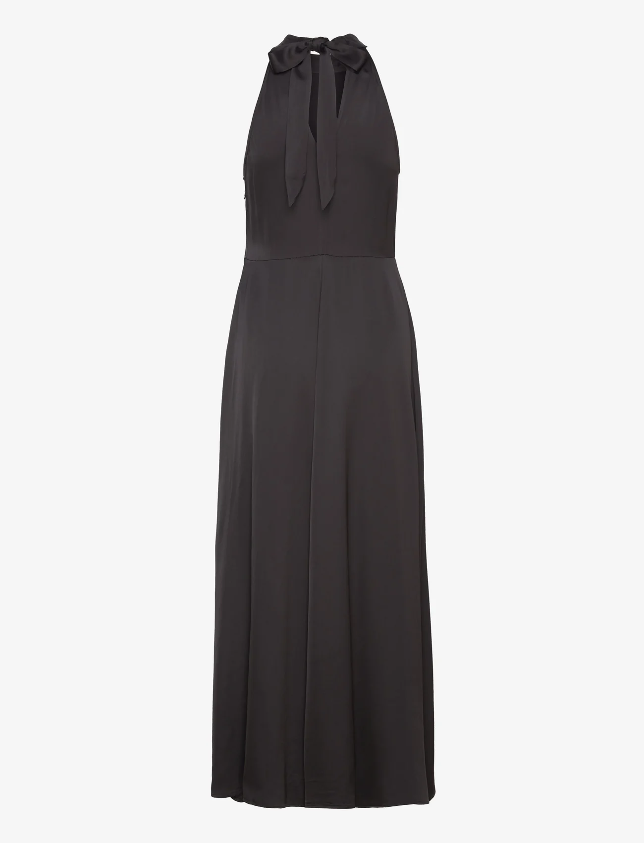 Selected Femme - SLFREGINA HALTERNECK ANKLE DRESS B - maxi dresses - black - 1