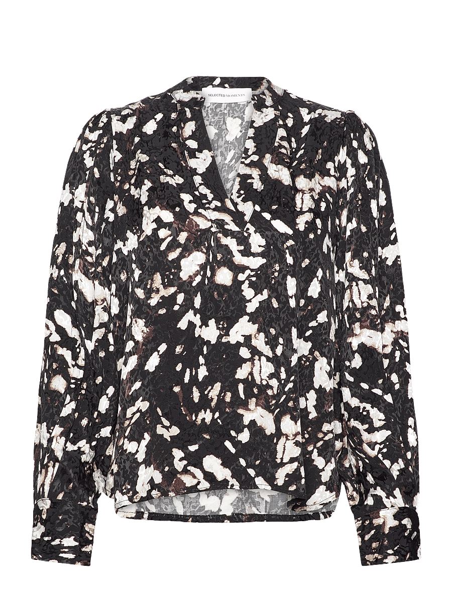 Selected - SLFJUSTINE LS AOP TOP B - langærmede bluser - java - 1