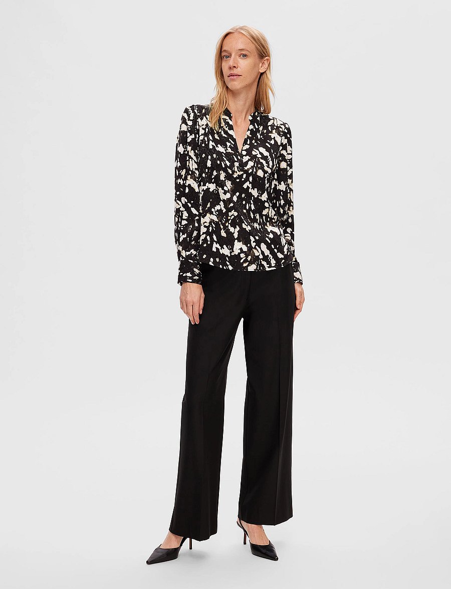 Selected - SLFJUSTINE LS AOP TOP B - langærmede bluser - java - 4