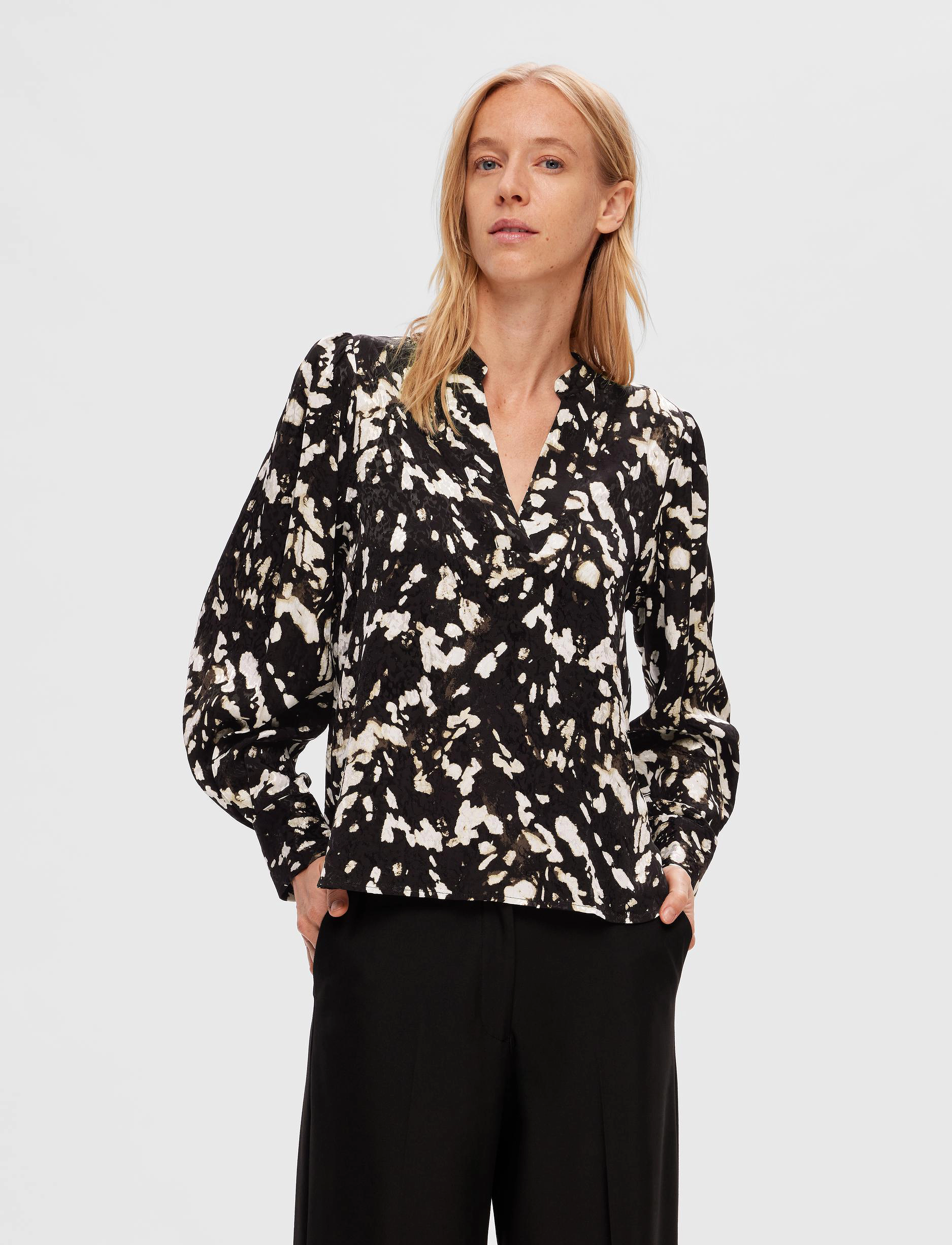 Selected - SLFJUSTINE LS AOP TOP B - langærmede bluser - java - 5