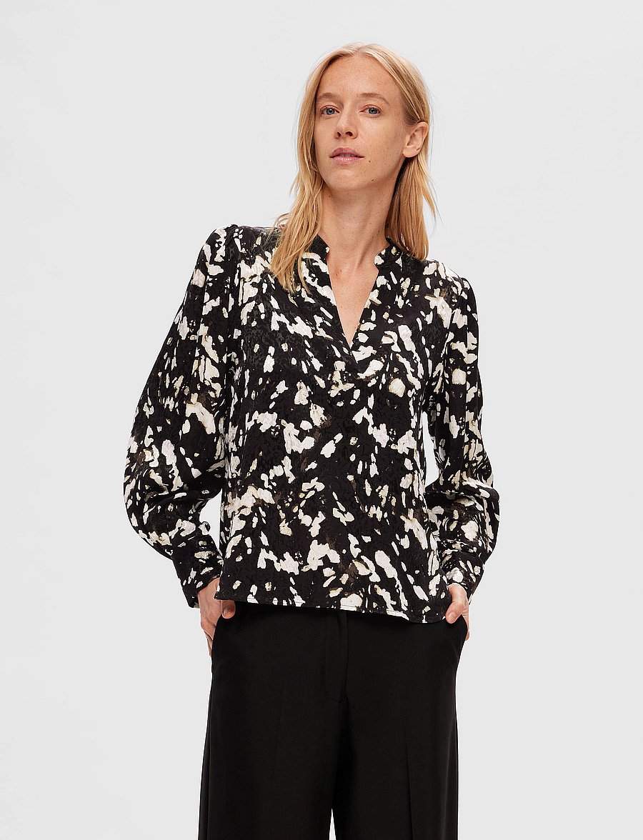 Selected - SLFJUSTINE LS AOP TOP B - langærmede bluser - java - 5