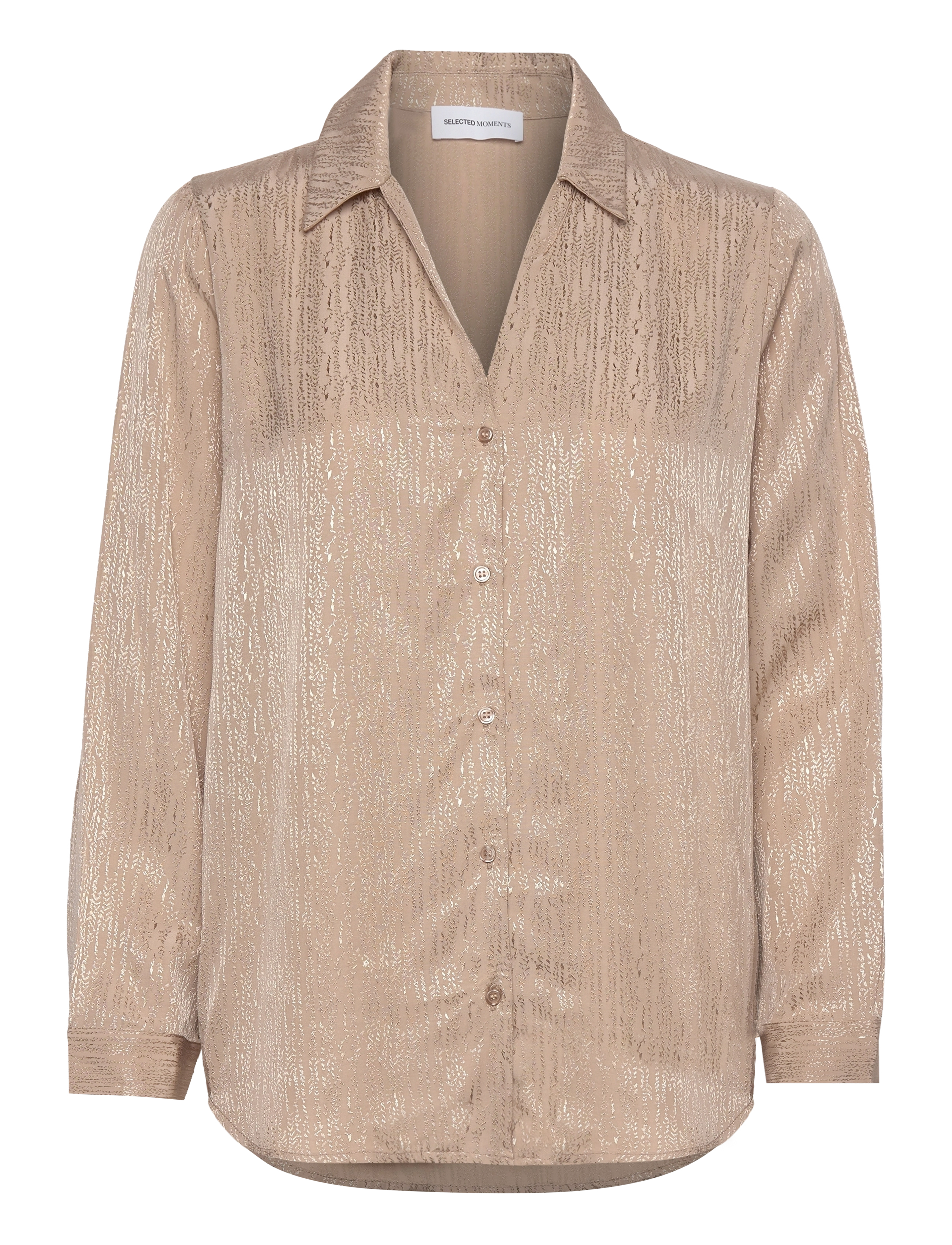 SELECTED Slftyra Ls Shirt B Beige - 38 - Damen