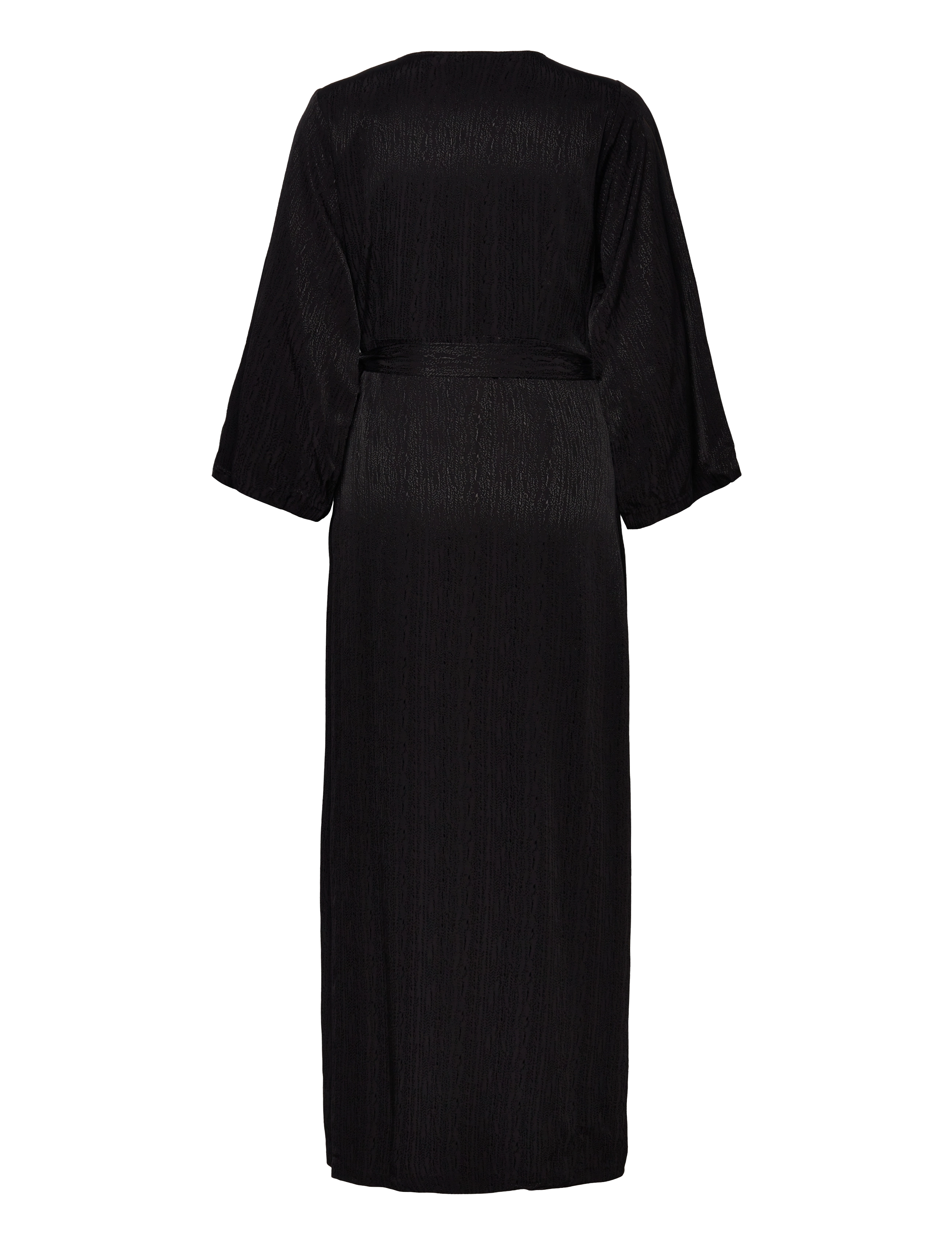 Selected - SLFTYRA 34 ANKLE WRAP DRESS B - slå-om-kjoler - black - 2