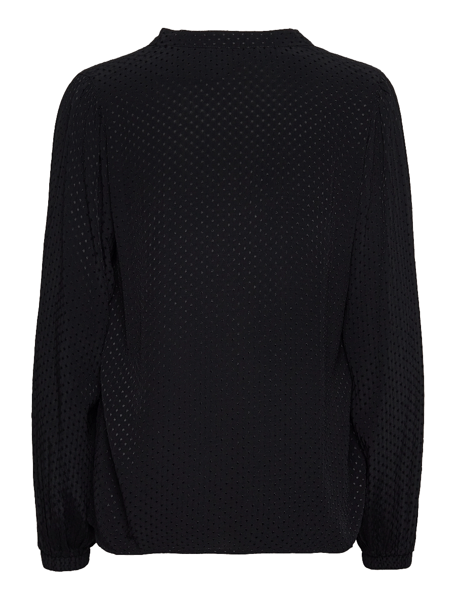 Selected - SLFFRAYA LS TOP B - långärmade blusar - black - 1