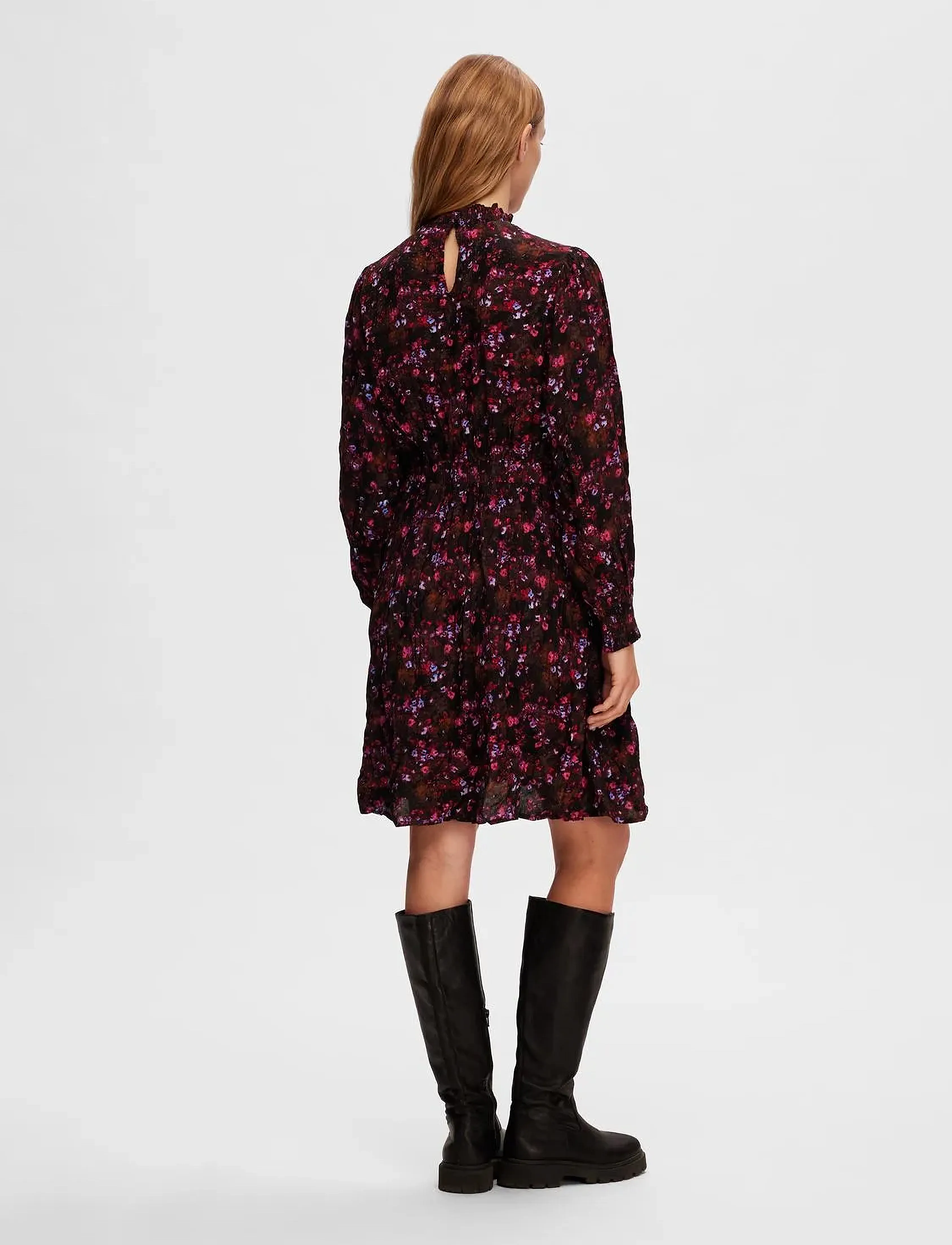 Selected - SLFCLOVER LS SHORT DRESS B - korte kjoler - java - 3